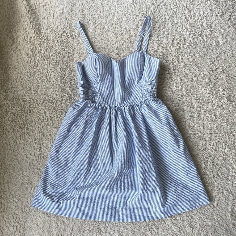 Lilly Pulitzer Blue Seersucker Christine Sundress